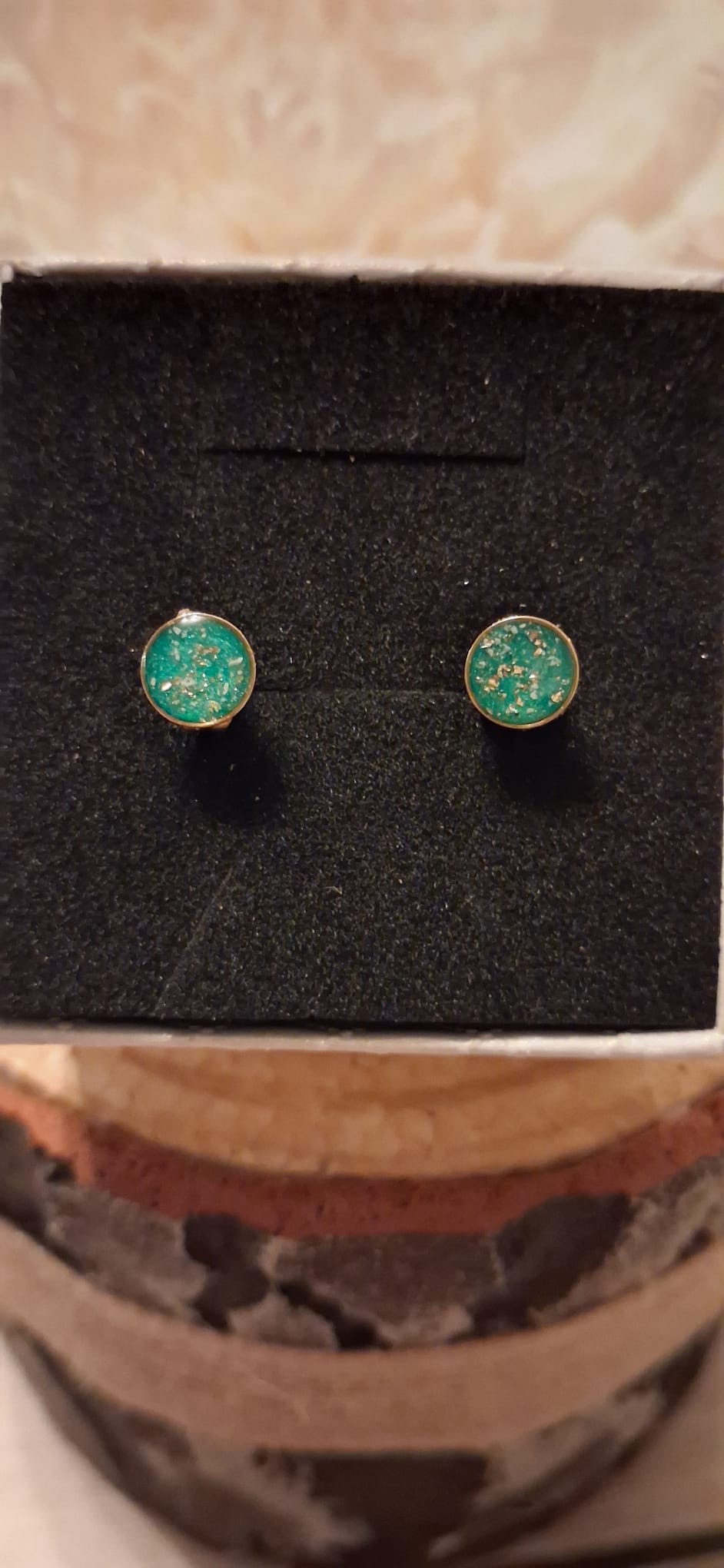 6mm Round Stud Earrings (Gold-plated Stainless Steel)