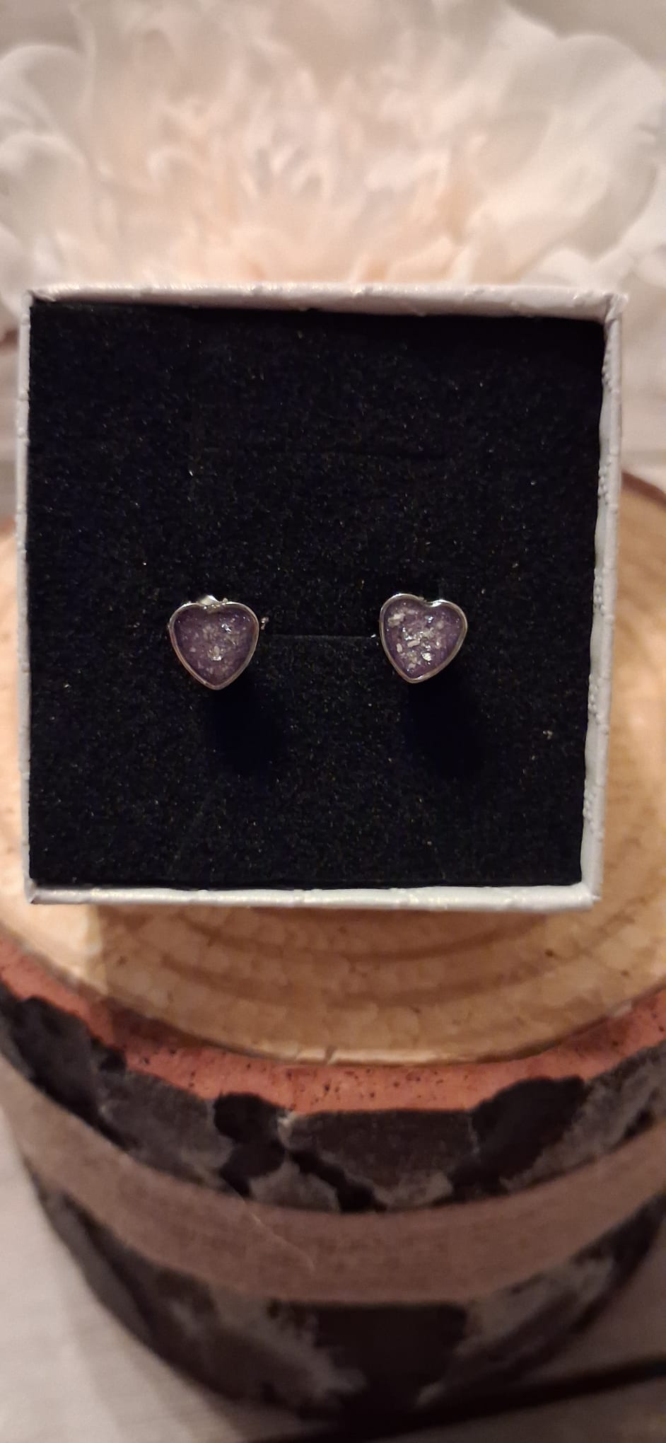 8mm Heart Stud Earrings (Stainless Steel)
