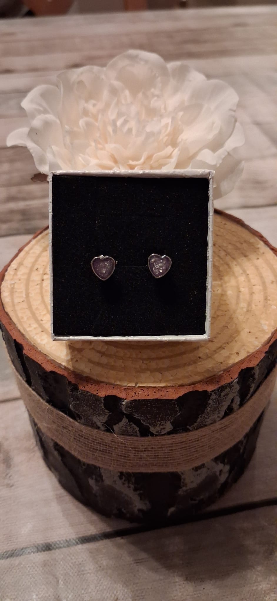 8mm Heart Stud Earrings (Stainless Steel)