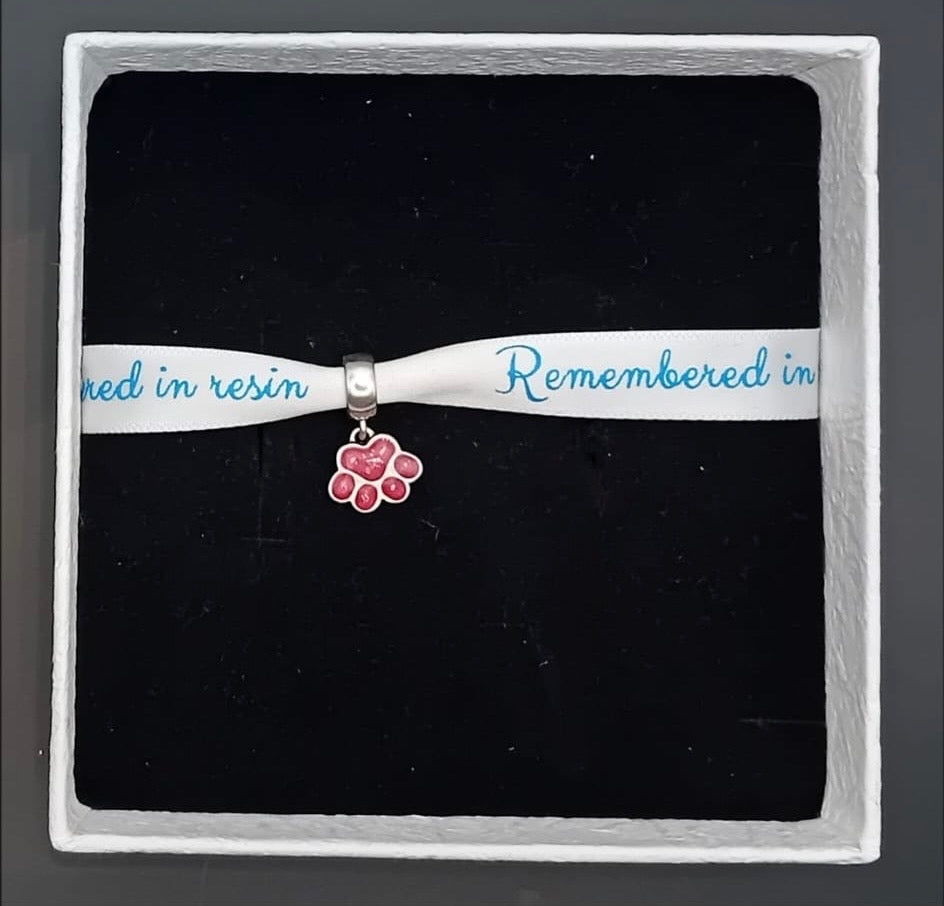 Double-Sided Paw Shaped Pendant/Charm (925 Sterling Silver)