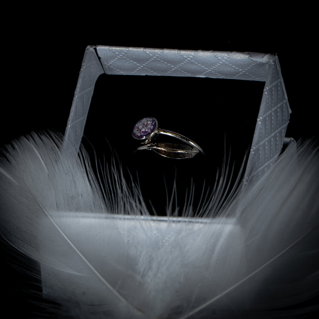 Feather Adjustable Ring (925 Sterling Silver)