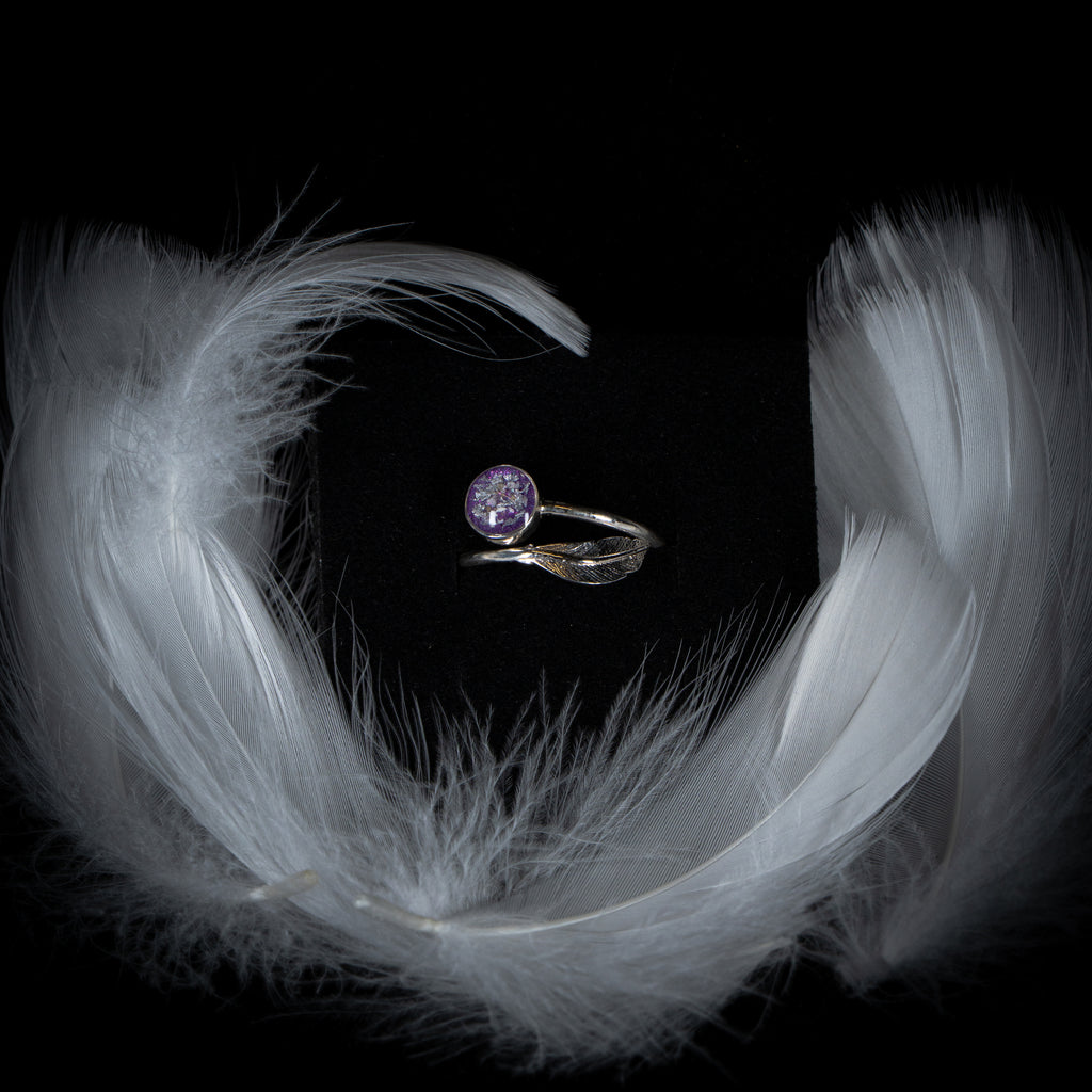 Feather Adjustable Ring (925 Sterling Silver)
