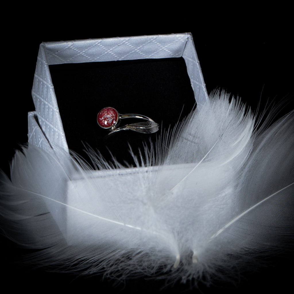 Feather Adjustable Ring (925 Sterling Silver)