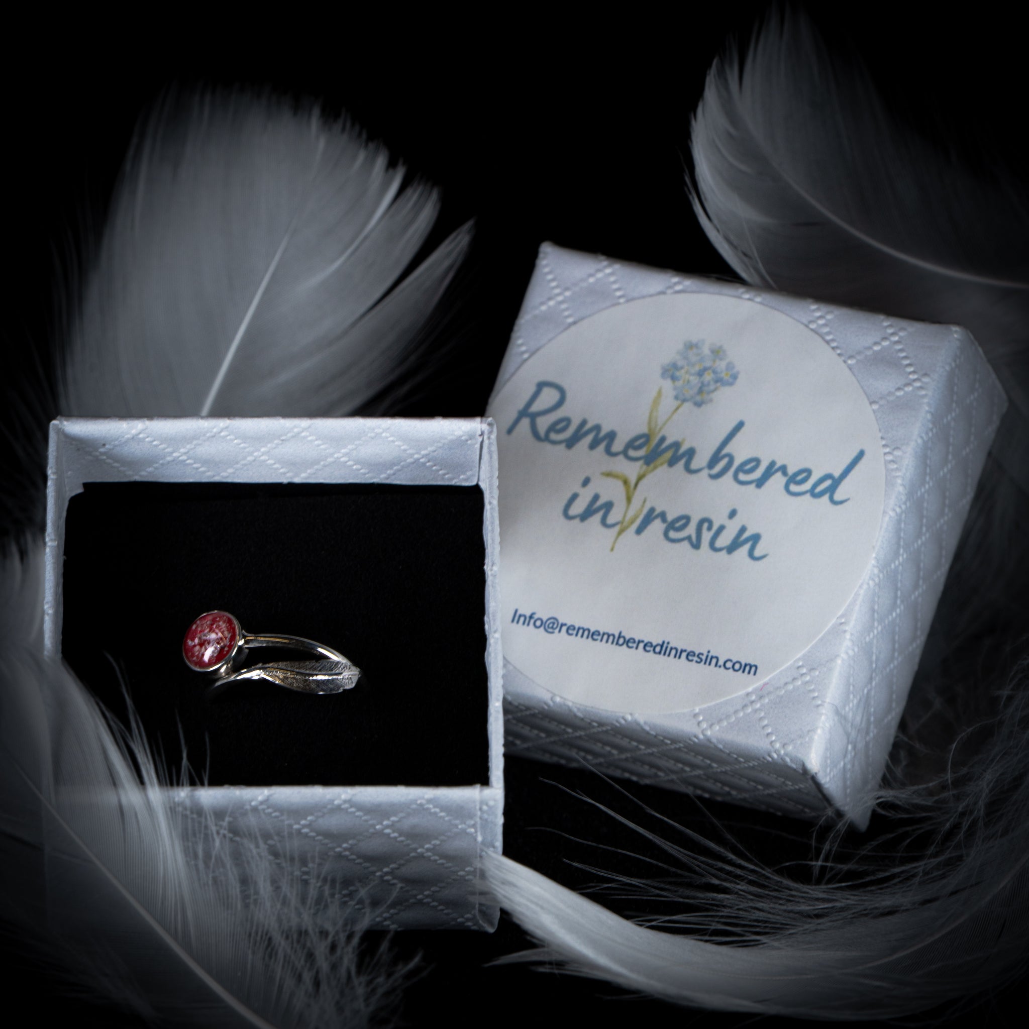 Feather Adjustable Ring (925 Sterling Silver)