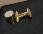 12mm Round Cufflinks (Gold-plated Stainless Steel)