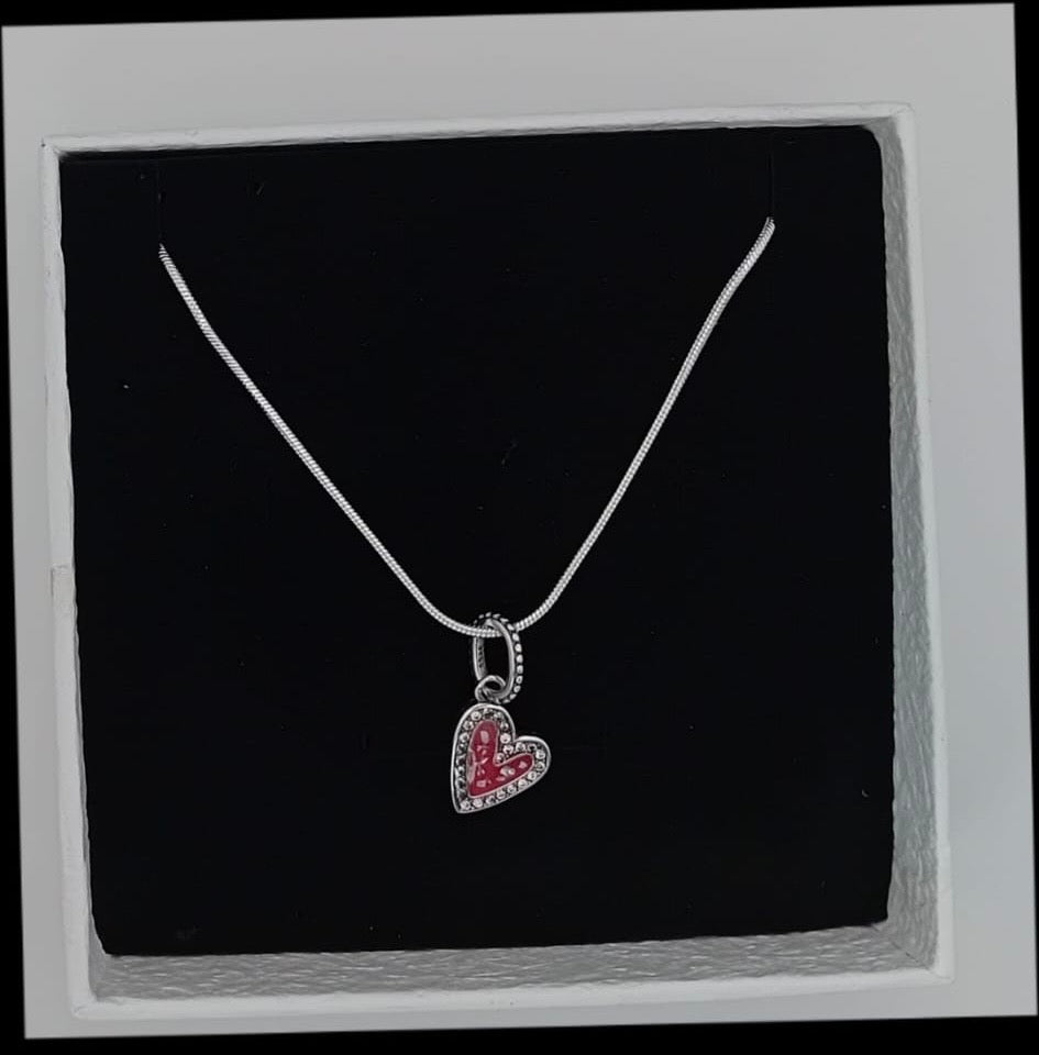 Heart Shaped Pendant/Charm (925 Sterling Silver)