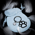Paw Keyring with Circle Charm (Stainless Steel)