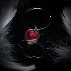 Paw Keyring with Heart Charm (Stainless Steel)