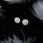 Round Stud Earrings (925 Sterling Silver)