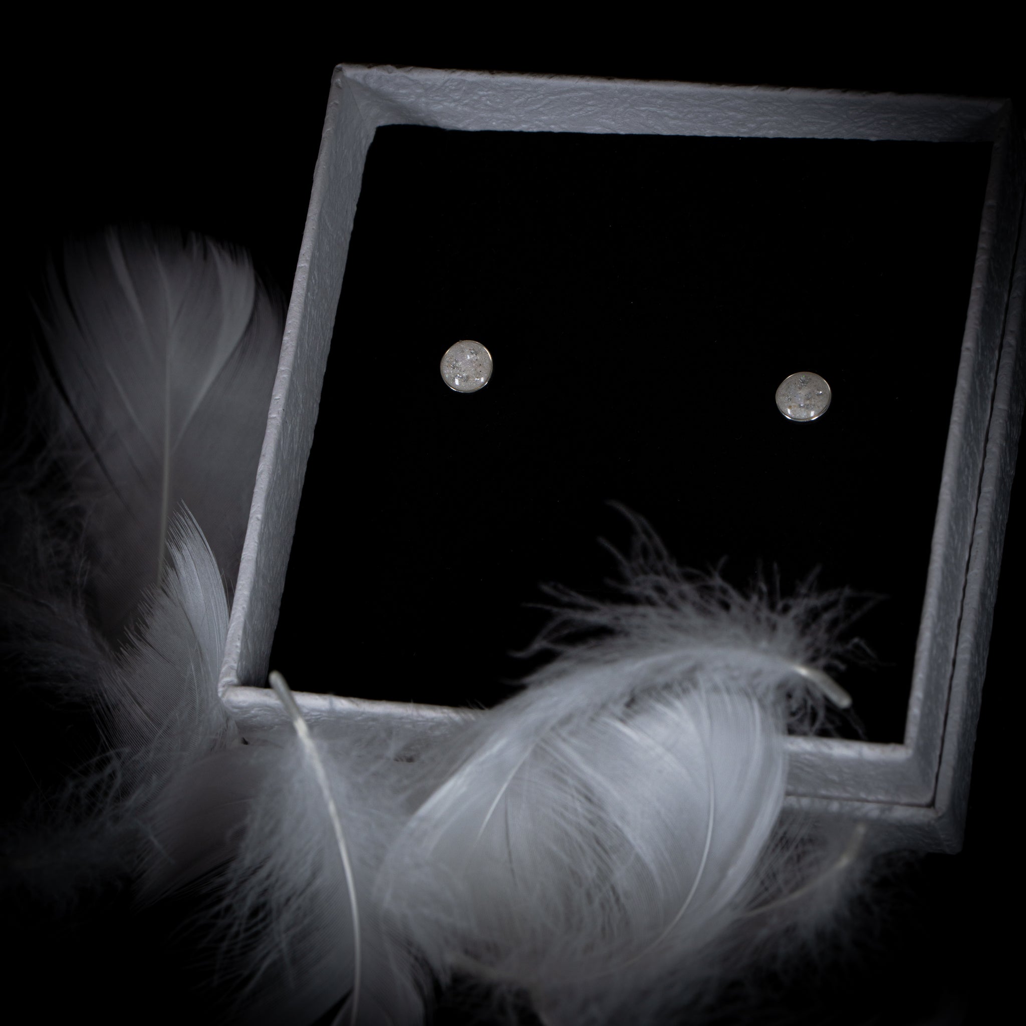 Round Stud Earrings (925 Sterling Silver)